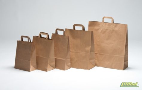 Ekologické papírové tašky s plochými uchy